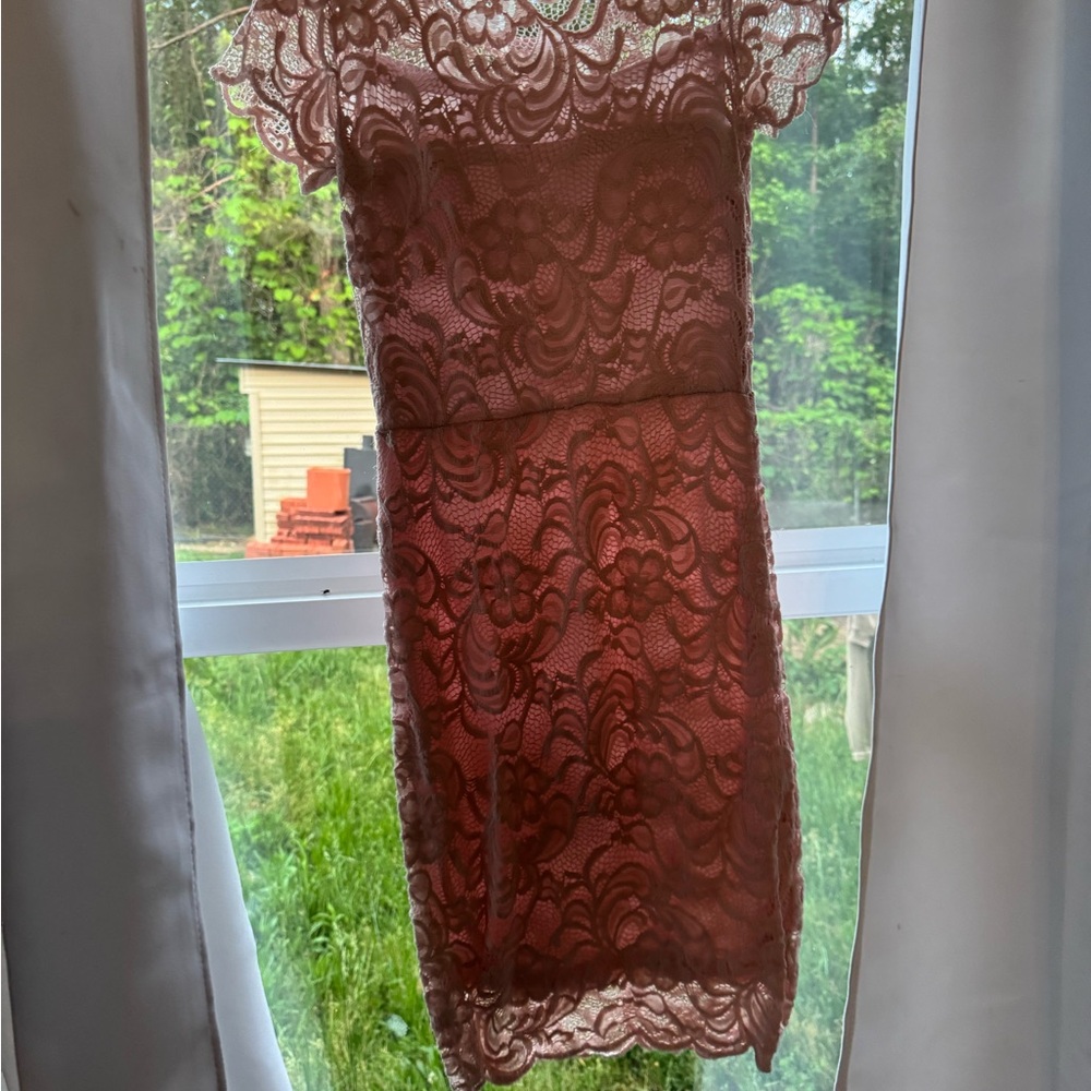 Ambiance Red Off-the-Shoulder Sheath Mini Dress